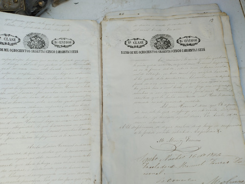 Documentos Antiguo 1865 Otros (Usado)
