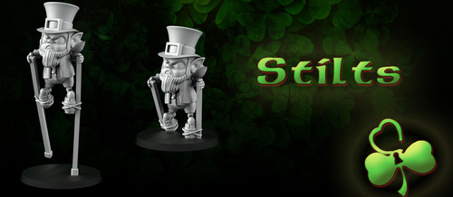 Escultura De Leprechaun En Zancos (1)