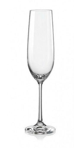Imagen 1 de 6 de Copa Champagne Cristal Bohemia Original Setx6 Viola 190ml