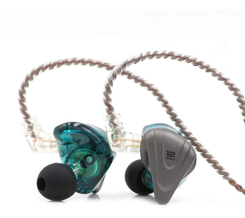 Imagen 3 de 5 de Kz Zsx Terminator Audifonos Con Micro + Estuche Cyan Verde