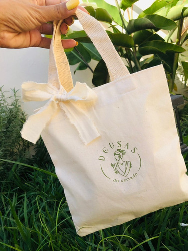 Ecobag Personalizada De Algodão Cru 20x20cm 50 Un,