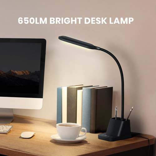 Lámpara De Escritorio Led Con Puerto De Carga Usb Para