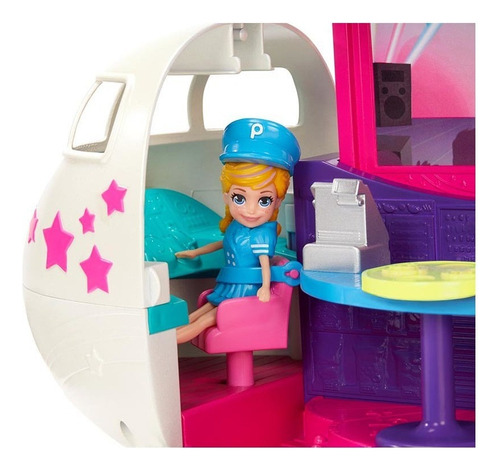 Set De Juego Polly Pocket Jet Aventuras Fabulosas Con Muñeca Multicolor
