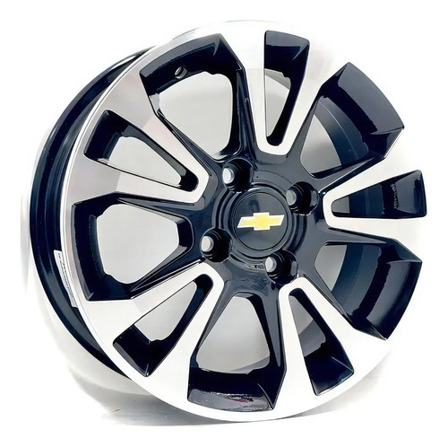 Roda Scorro Chevrolet Onix Lt Aro 14 4x100 (1 Uni) + Bico Cor Preto Com Diamantado