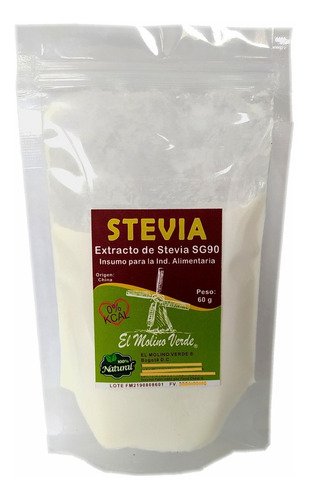 Stevia Sg90 Extracto Polvo 60gr - g a $493