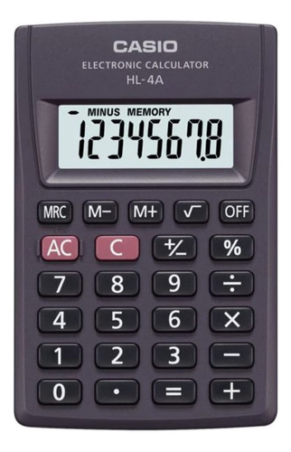 Calculadora Hl4a 8 Digitos Big Display Bolsillo Casio 