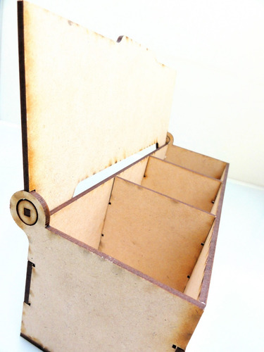 Imagen 5 de 6 de Caja De Te - 3 Divisiones - Mdf / Fibrofacil