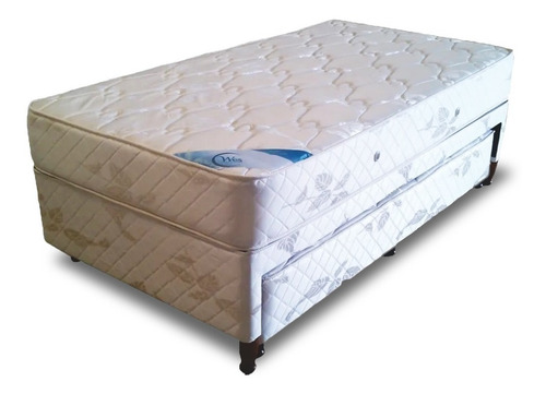Sommier Nox Resortes Jacquard 1 1/2 Plaza Dual Divan Wes