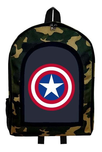 Mochila Camuflada Capitan America Nueva Colección Modelo 100