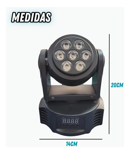 Mini Moving St-m002 Rgbw Head Led Wash 7 Led 9 Canais Bivolt