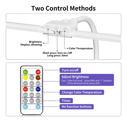 Lámpara De Escritorio Con Abrazadera Y Control Remoto Lámpar