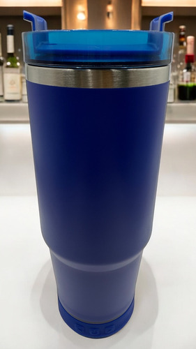 Termo Con Bocina Bluetooth Bebida Fría/caliente Vaso 900ml Azul Liso
