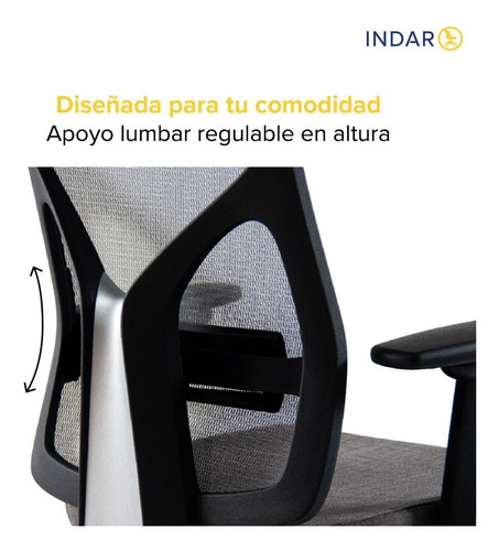 Imagen 5 de 9 de Sillon Gerencial Indar Cool Ergonomico Apoyo Lumbar Cabezal