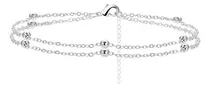 Comprar Tobillera Ajustable De Plata Para Mujer, Pulseras De Tobillo