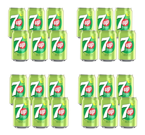 Seven Up Lata 354ml Free Pack X24 Gaseosa Zetta Bebidas