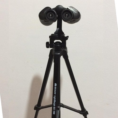 Imagen 9 de 9 de Kit Braun Binocular 10x50 Adaptador Tripode 145cm Funda