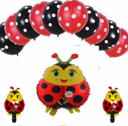 Set Globos San Antonio 13 Pcs Mariquitas Animales/ Insectos