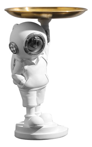 Astronauta Figura Decorativa Con Bandeja 