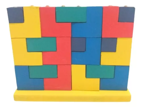 Quebra Cabeça de Madeira Tetris - Brinquedos - Milor