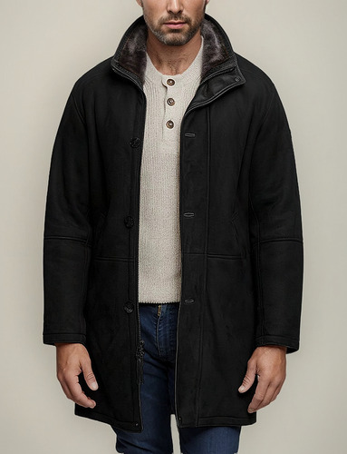 Chaqueta Con Cremallera Simple De Longitud Media Para Hombre