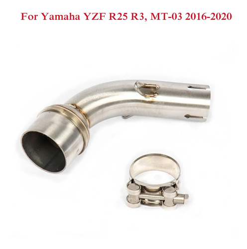 Para Yamaha Yzf R3 R25 Mt03 Tubo De Enlace Medio De Escape