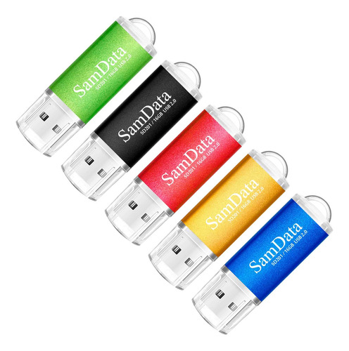 Samdata - Juego De 3 Unidades De Memoria Usb 2.0 (16 Gb, 3 C