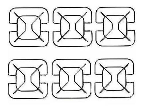 Kit Grelhas Grade Trempe Peça Fogão Brastemp - 6 Bocas