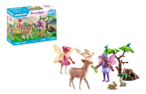 Juguete Starter Pack Hadas Con Animales Del Bosque 42 Piezas Playmobil