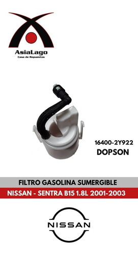 Filtro Gasolina Sumergible Nissan Sentra B15 2001-2003