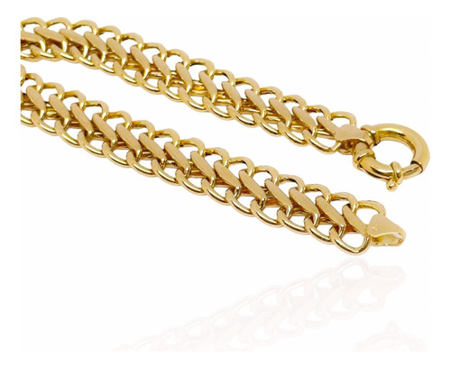 Pulseira Lacraia Grossa Ouro 18k 750 20 Cm 11 Mm