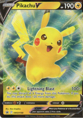 Pikachu V Carta Poke Swsh En 198 Promo Cards