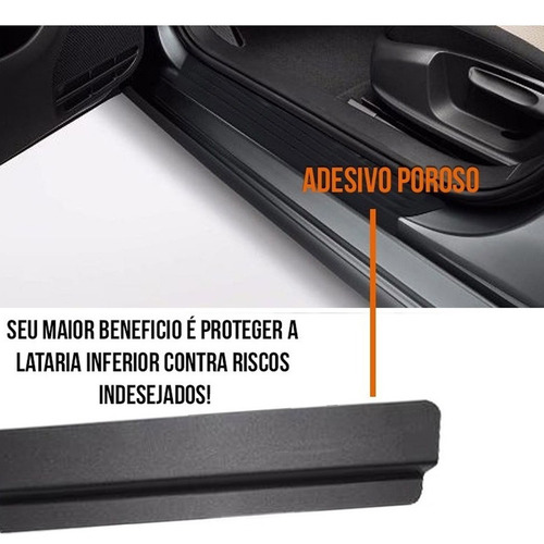 Imagem 3 de 3 de Kit 8 Adesivo Soleira Premium Porta Up 2 E 4 Portas Preto