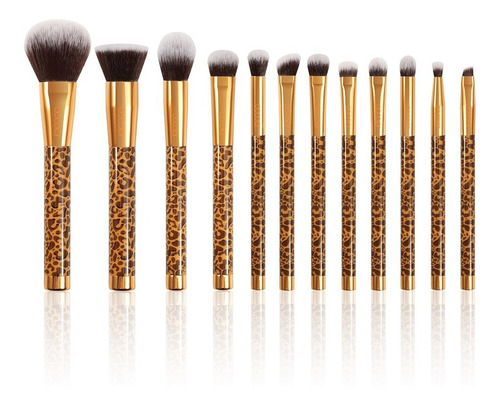 Docolor Official Leopard - Juego De 12 Brochas De Maquillaje