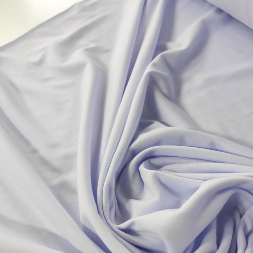 10 Metros Tecido Meia Malha Pv Poliviscose Antipilling Cor Branco Óptico