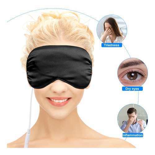 2 Máscaras De Ojos Calentadas De Seda Para Ojos Secos, Compr