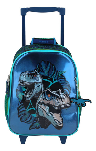 Mochila Dinosaurio Raptors Kinder Con Carro Co70579-9