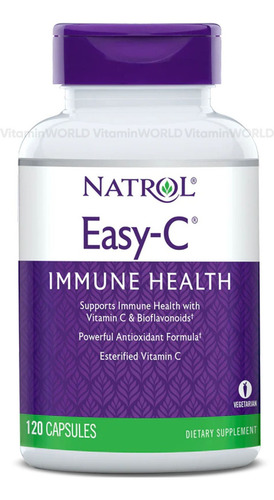 Natrol Easy-c Con Vitamina C Y Bioflavonoides 500mg 120 Tabs Sabor Sin sabor