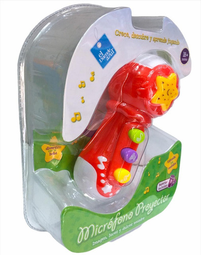 Imagen 2 de 4 de Microfono Toy Bebe Proyector Luz Melodias Cod 7196 Bigshop