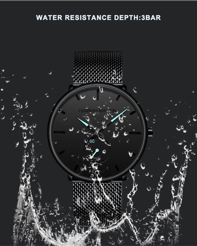 Imagen 5 de 7 de Reloj Minimalista Moderno De Hombre Hannah Martin