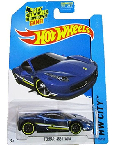 Carro De Juguete Escala 1:64 Ferrari 458/azul, Marca Pyle