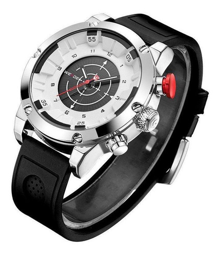 Relogio Masculino Weide Anadigi Wh6301 Preto E Branco