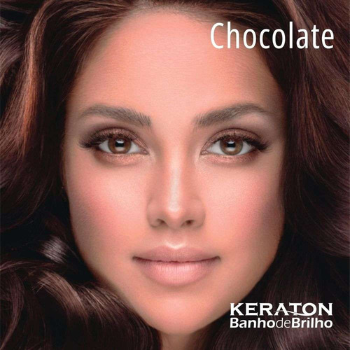 Tonalizante Keraton Banho De Brilho Cor Chocolate 100g Kert Chocolate
