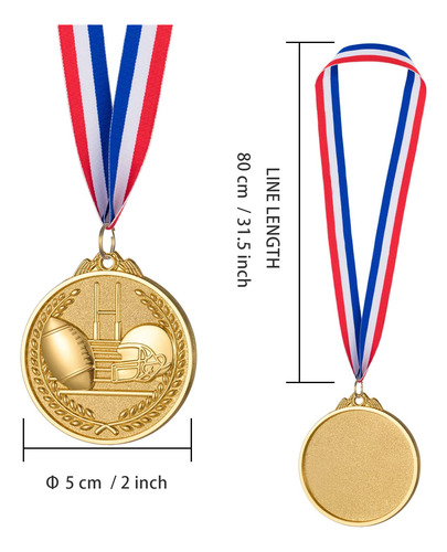Abaokai 12 Medallas De Oro Para Juegos De Fútbol Deportivos