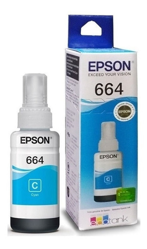 Tinta Epson T664 Cian Original Serie L 70ml