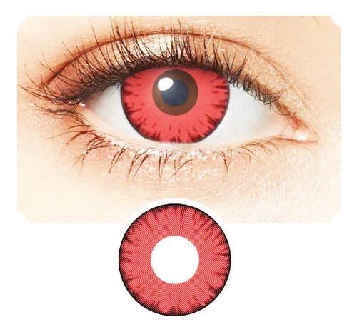 Lentes De Contacto Rojo Vampiro Cosplay