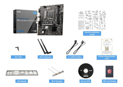 Placa Base Msi Pro H610m-g Wifi Ddr4 Proseries (12/13t...