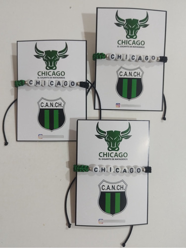 Pulsera Equipos De Futbol Clubes Artesanales Chicago 0 Mm