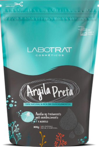 Argila Preta 300g - Labotrat Cosméticos Tipo de pele Normal