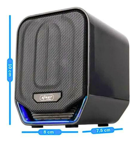 Caixa De Som Para Computador E Notebook Usb P2 12w Com Led