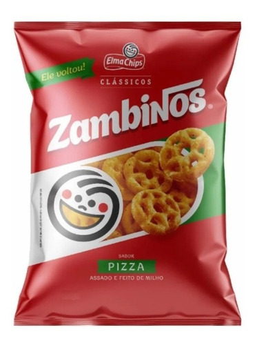 10 Salgadinho Zambinos 31g Pizza Elmachips Envio Imediato